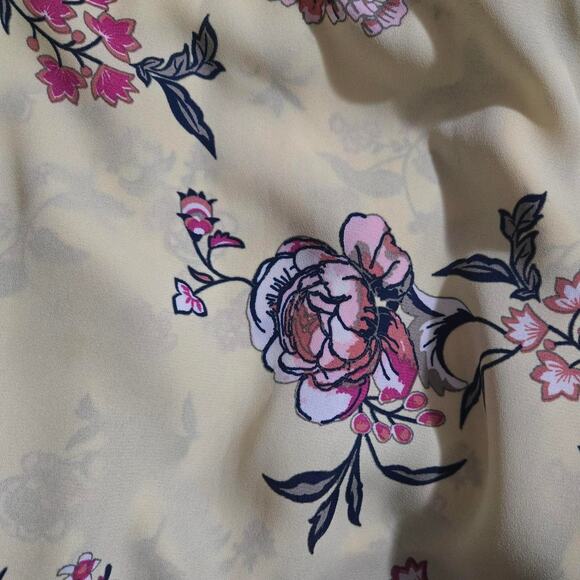 Blue Rain yellow floral print dress size medium - Picture 7 of 7